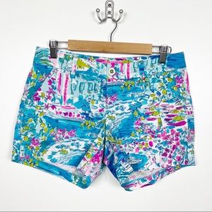 Lilly Pulitzer postcard from positano shorts size 4